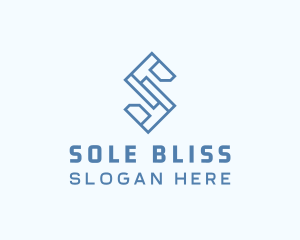 Geometric Business Letter S logo design