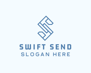 Geometric Business Letter S logo design