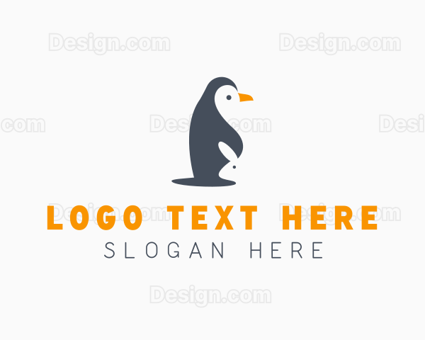 Penguin & Rabbit Animals Logo