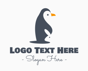 Penguin & Rabbit Animals logo