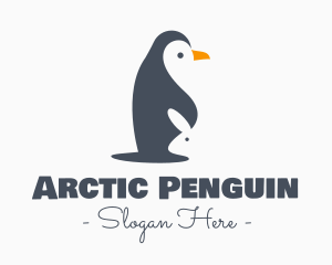 Penguin & Rabbit Animals logo