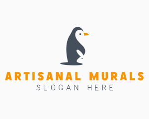 Penguin & Rabbit Animals logo design