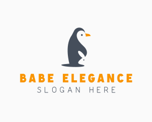 Penguin & Rabbit Animals logo design