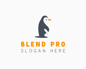 Penguin & Rabbit Animals logo design