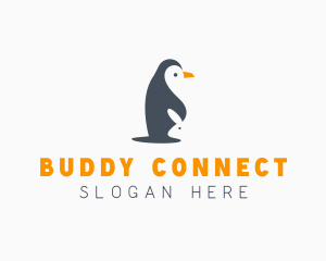 Penguin & Rabbit Animals logo design