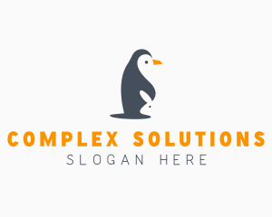 Penguin & Rabbit Animals logo design