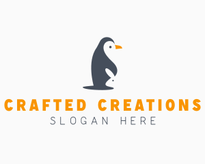 Penguin & Rabbit Animals logo design