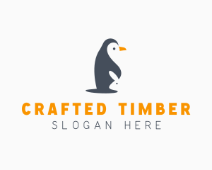 Penguin & Rabbit Animals logo design