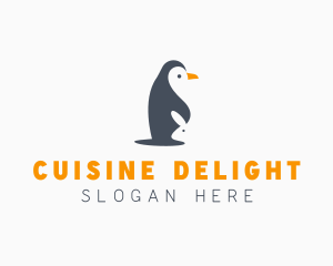 Penguin & Rabbit Animals logo design