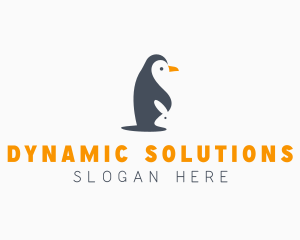 Penguin & Rabbit Animals logo design