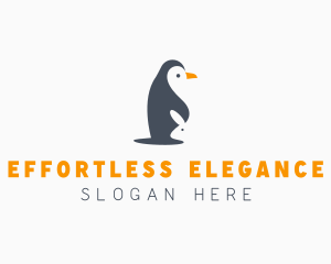 Penguin & Rabbit Animals logo design