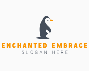 Penguin & Rabbit Animals logo design