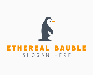 Penguin & Rabbit Animals logo design