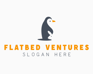 Penguin & Rabbit Animals logo design