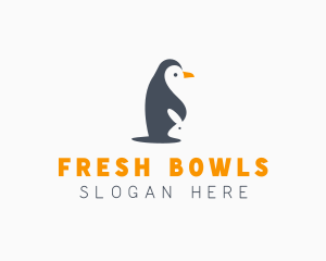 Penguin & Rabbit Animals logo design