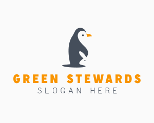 Penguin & Rabbit Animals logo design