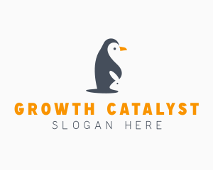 Penguin & Rabbit Animals logo design