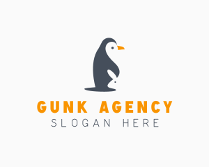 Penguin & Rabbit Animals logo design