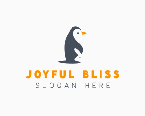 Penguin & Rabbit Animals logo design