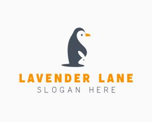 Penguin & Rabbit Animals logo design