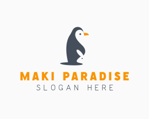 Penguin & Rabbit Animals logo design