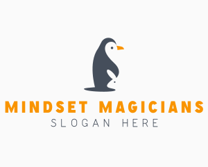 Penguin & Rabbit Animals logo design