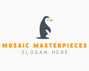 Penguin & Rabbit Animals logo design