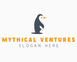 Penguin & Rabbit Animals logo design