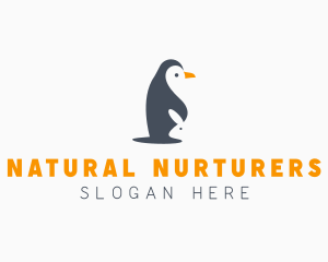 Penguin & Rabbit Animals logo design