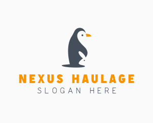 Penguin & Rabbit Animals logo design