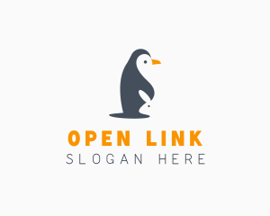 Penguin & Rabbit Animals logo design