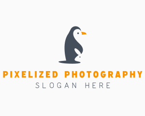 Penguin & Rabbit Animals logo design