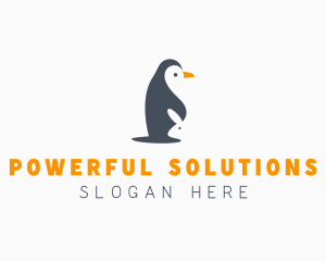 Penguin & Rabbit Animals logo design