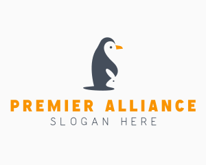 Penguin & Rabbit Animals logo design