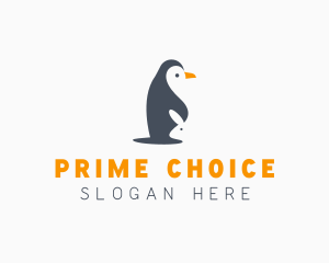 Penguin & Rabbit Animals logo design