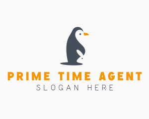 Penguin & Rabbit Animals logo design