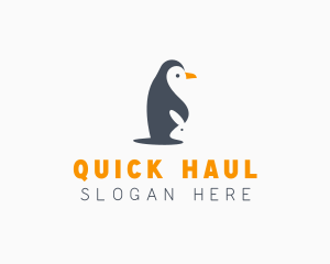 Penguin & Rabbit Animals logo design