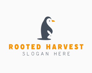 Penguin & Rabbit Animals logo design