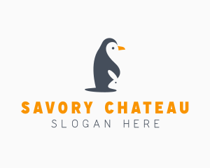 Penguin & Rabbit Animals logo design