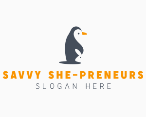 Penguin & Rabbit Animals logo design