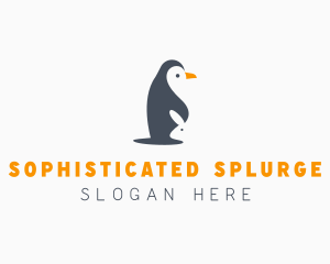 Penguin & Rabbit Animals logo design