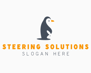 Penguin & Rabbit Animals logo design