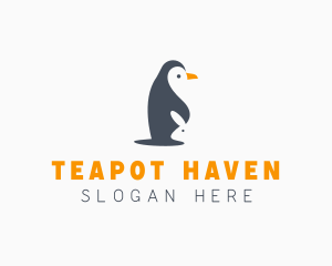 Penguin & Rabbit Animals logo design