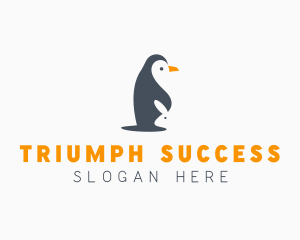 Penguin & Rabbit Animals logo design