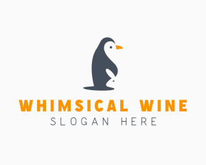 Penguin & Rabbit Animals logo design