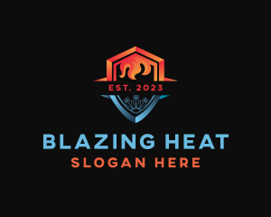 Fire Ice Air Shield logo design