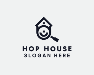 House Magnifying Glass Residence  logo design