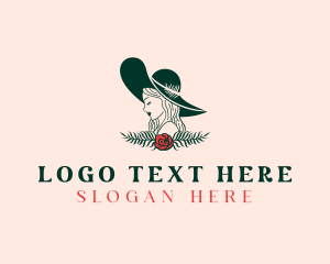 Floral Fashion Model Woman logo