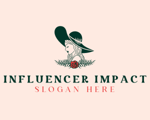 Floral Fashion Model Woman logo