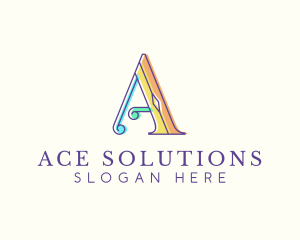 Professional Company Letter A logo design